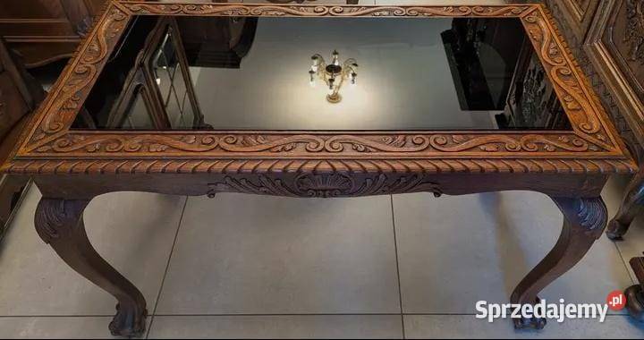 Wspaniały dębowy stolik na Iwich łapach Kraśnik