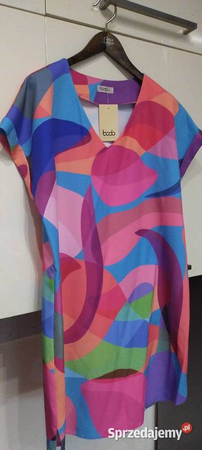 Sukienka letnia w kolorach wielobarwnych Rozmiar 46 sprzedam