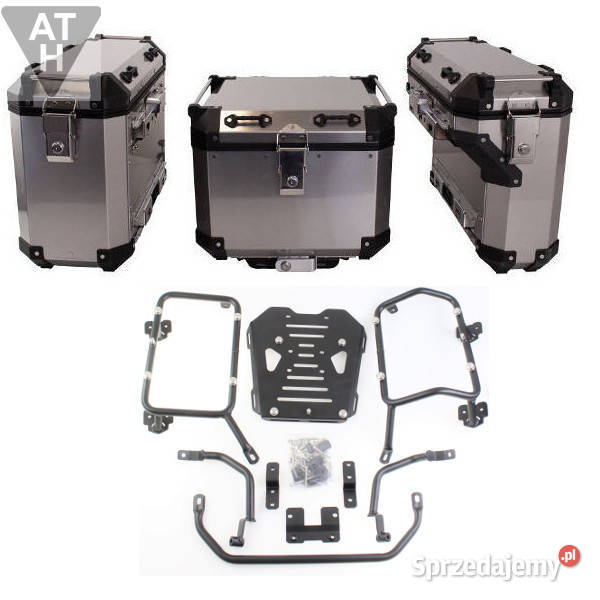 SUZUKI DL650 KOMPLET KUFRÓW ALUMINIOWYCH ZE STELAŻEM