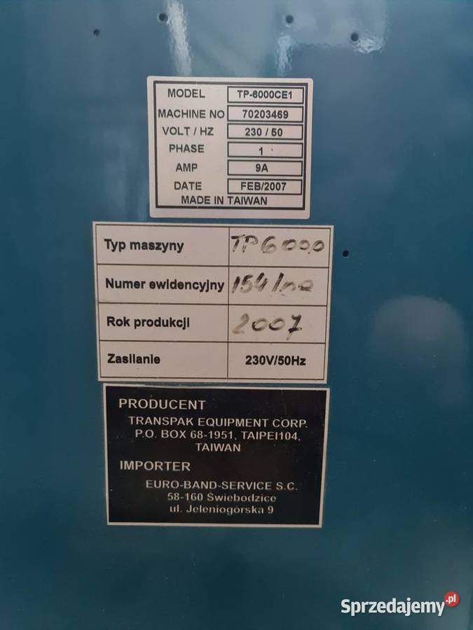 Bandownica wiązarka paskarka automatyczna TP6000 dolnośląskie Jelenia Góra