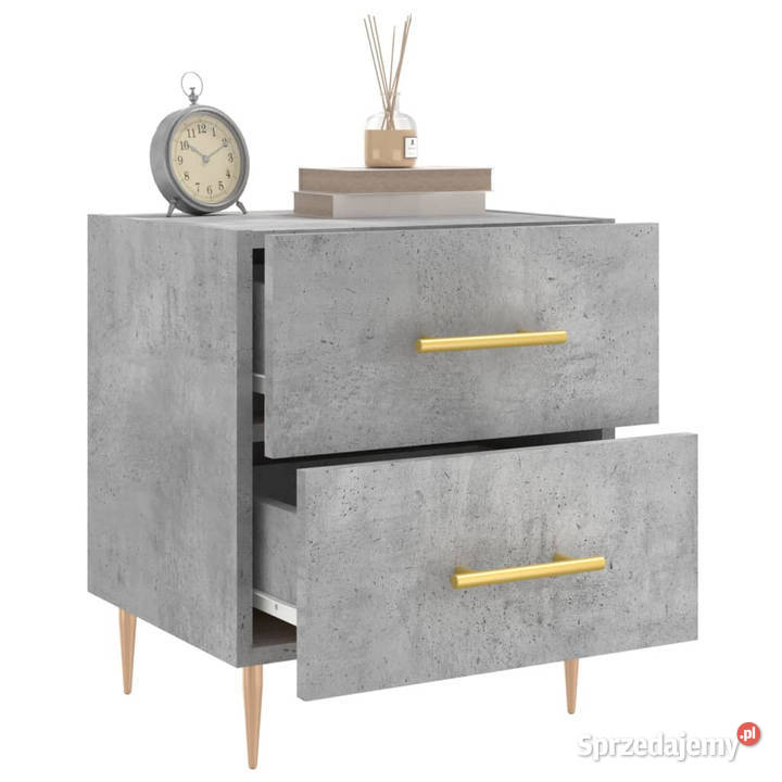 Szafki nocne 2 szarość betonu 40x35x475 WM827285 mazowieckie Warszawa