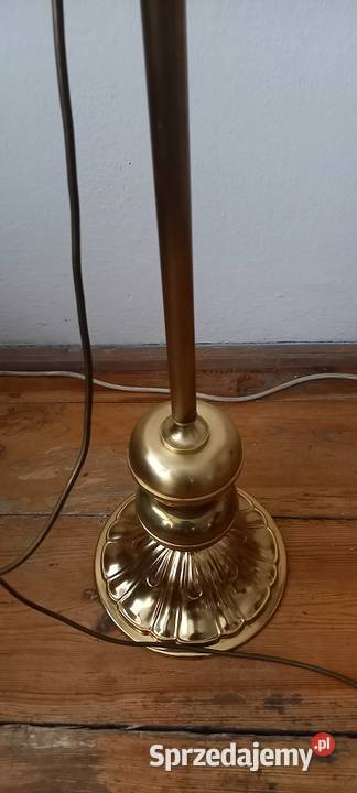 Mosiężna lampa podłogowa z ruchomym ramieniem Antyki sprzedam