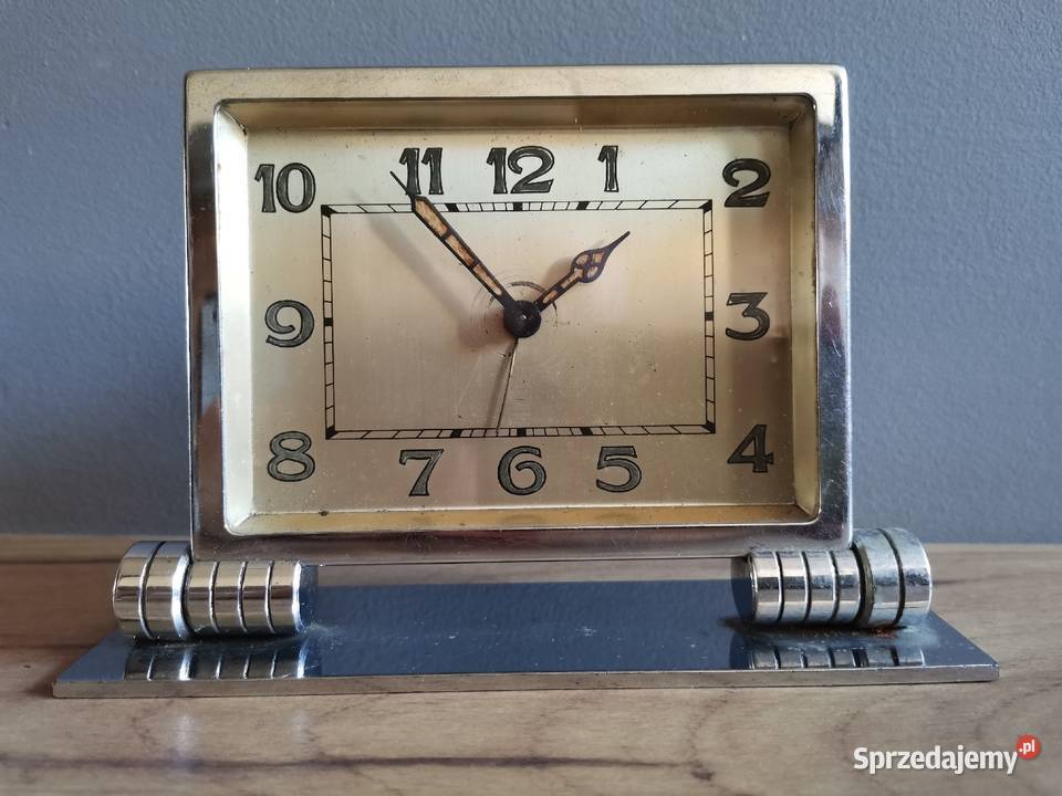 Stary przedwojenny zegar budzik gabinetowy Art Katowice sprzedam
