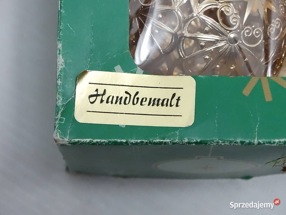 Bombki Choinkowe Ażurowe Złote Vintage Retro Biłgoraj