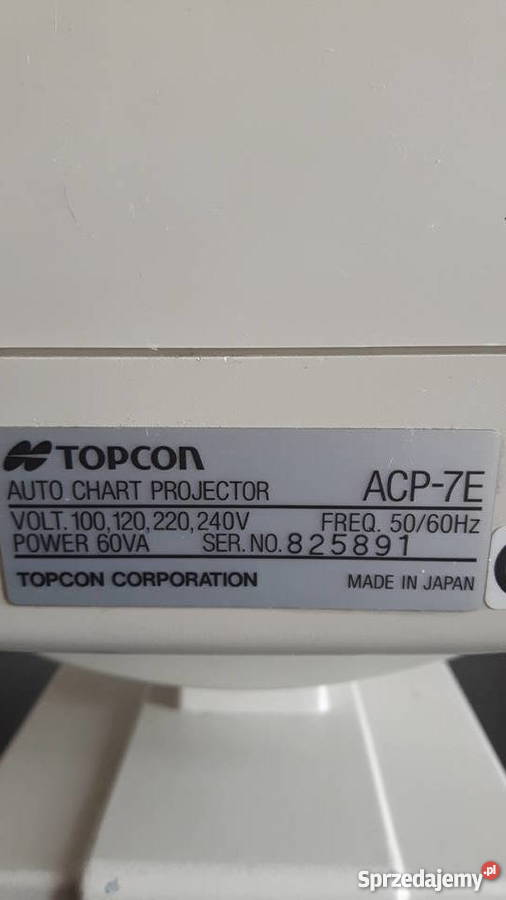 Rzutnik optotypów topcon ACP 7 Siemianowice Śląskie sprzedam