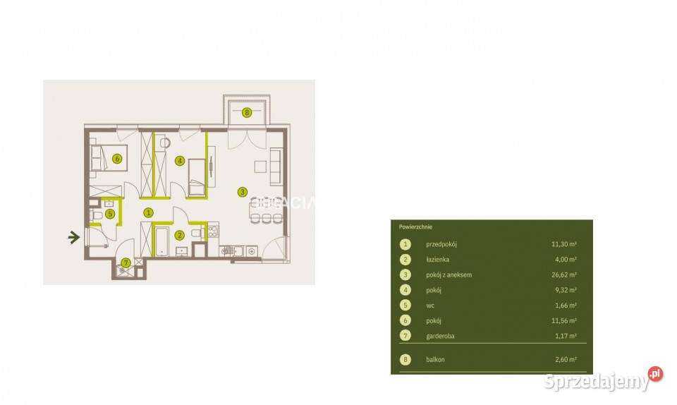 Mieszkanie Kraków Imbramowska 6562m2 3 pokojowe miejsce parkingowe Sprzedaż