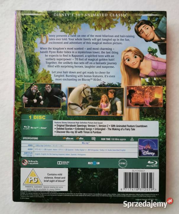 Tangled Zaplątani Bluray En 2010 Disney Blu-ray Wytrzyszczki