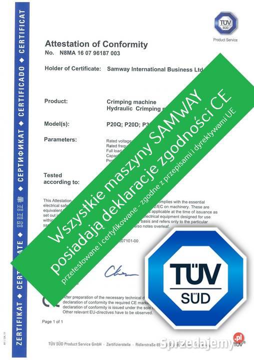 Zakuwarka do węży P32Q zakuwa 2 4SP SAMWAY