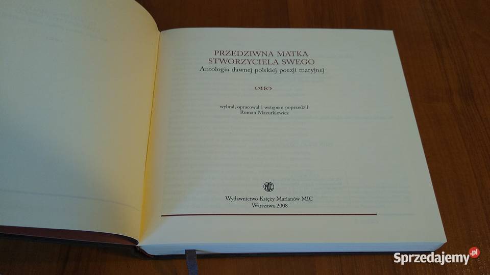 Przedziwna Matka Stworzyciela Swego antologia Gdańsk