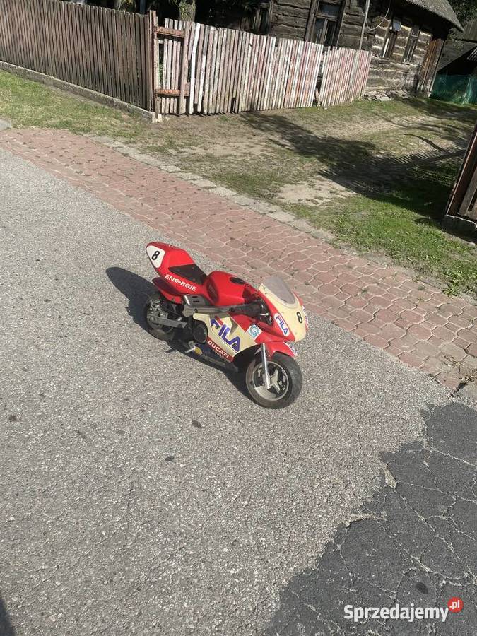 mini ścigacz pocket bike motorek spalinowy Ducati Starowieś