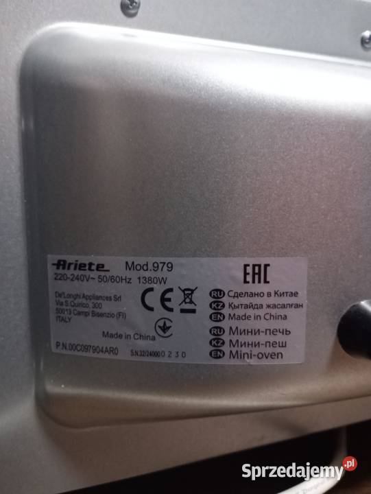 Mini piekarnik Ariete 979 LOMBARDi Rzeszów