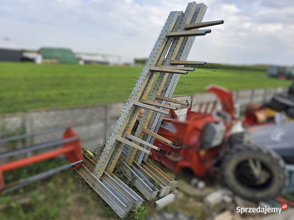 Regały wolnostojące duże 45 m h półki 1 m stopy Wózki widłowe Baliki