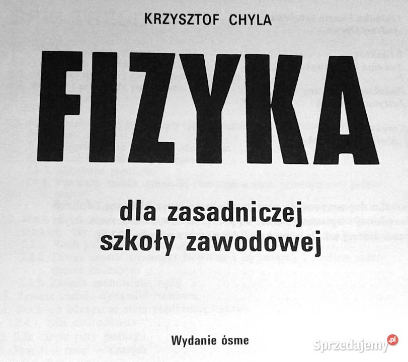 Fizyka ZSZ Krzystof Chyla Chełm sprzedam
