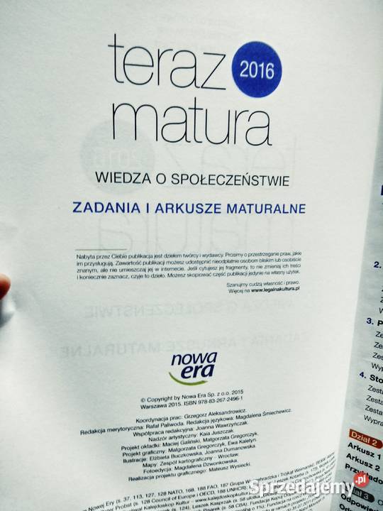 Teraz matura wiedza o społeczeństwie antykwariat
