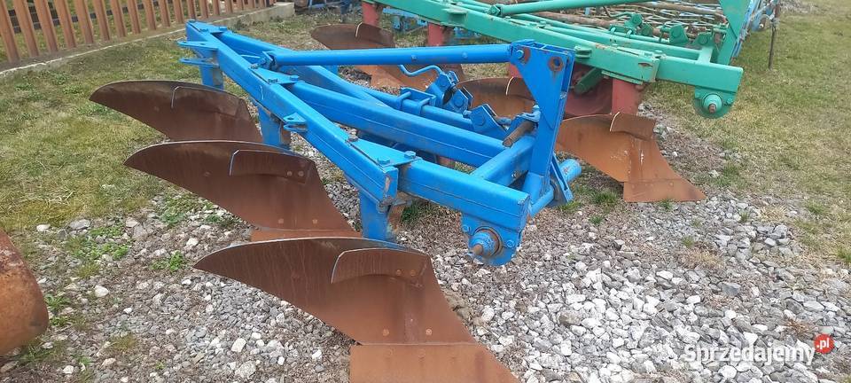 Pług 3skibowy Grudziądz duży szerokie koło gruba nieuszkodzony Wilkowa