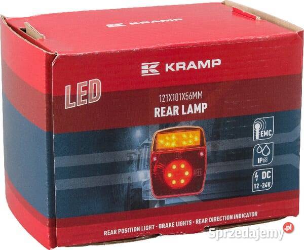 Lampa tylna zespolona LED kwadratowa 1224V Kramp Kamionna