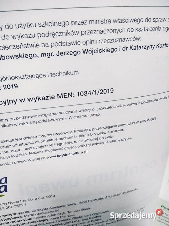 W centrum ponadpodstawowe podręcznik szkolne mazowieckie Warszawa