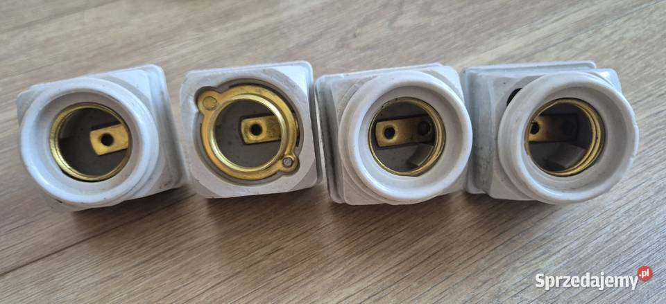 Oprawki ceramiczne kostki elektryczne PRL Gdańsk