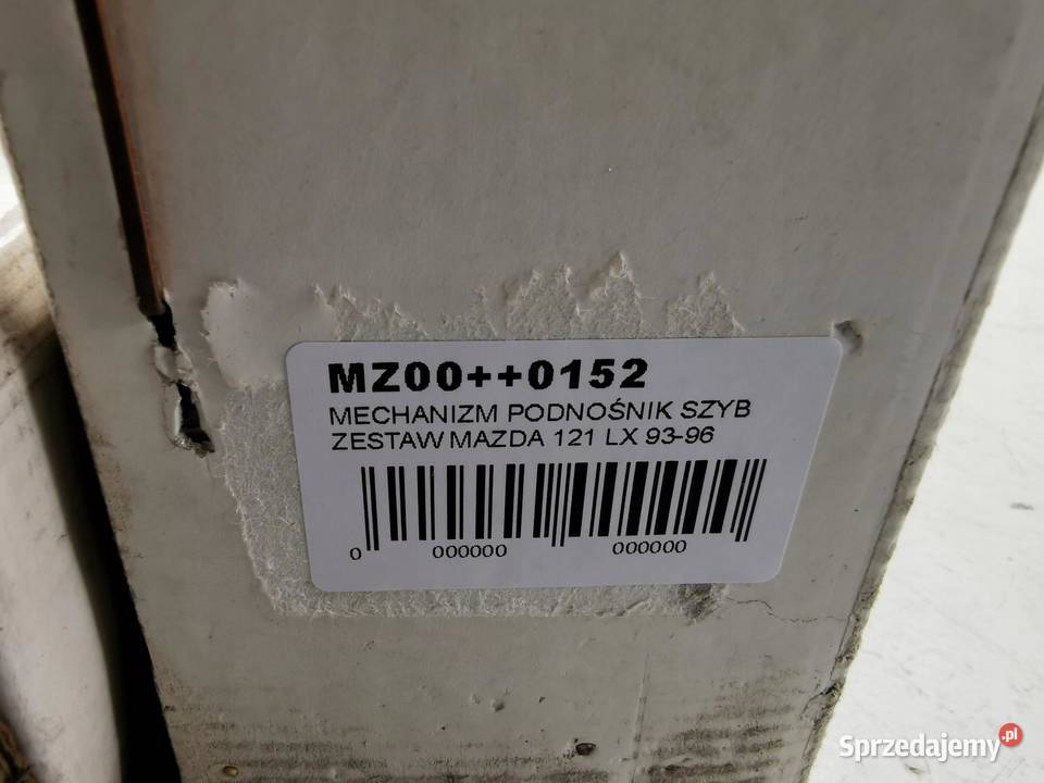 MECHANIZM PODNOŚNIK SZYB ZESTAW MAZDA 121 LX osobowe lubelskie