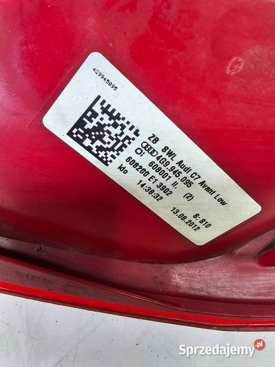 LAMPA LEWY TYŁ W BŁOTNIK AUDI A6 C7 4G9945095 NA Motoryzacja Przystajń sprzedam