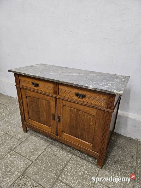 Stara dębowa komoda z marmurem małopolskie Nowy Sącz