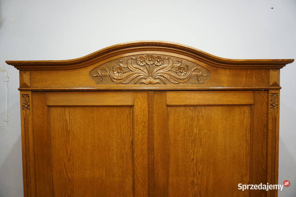 DWUDRZWIOWA SZAFA SECESJA DĄB FRANCJA Meble