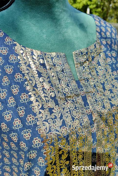 Orientalna tunika boho bawełna złote detale 5XL zachodniopomorskie