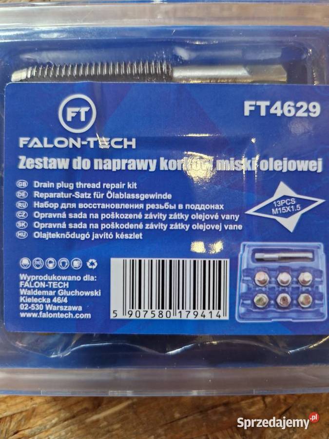 ZESTAW NAPRAWCZY GWINTÓW KORKÓW OLEJOWYCH MISY Głogowa