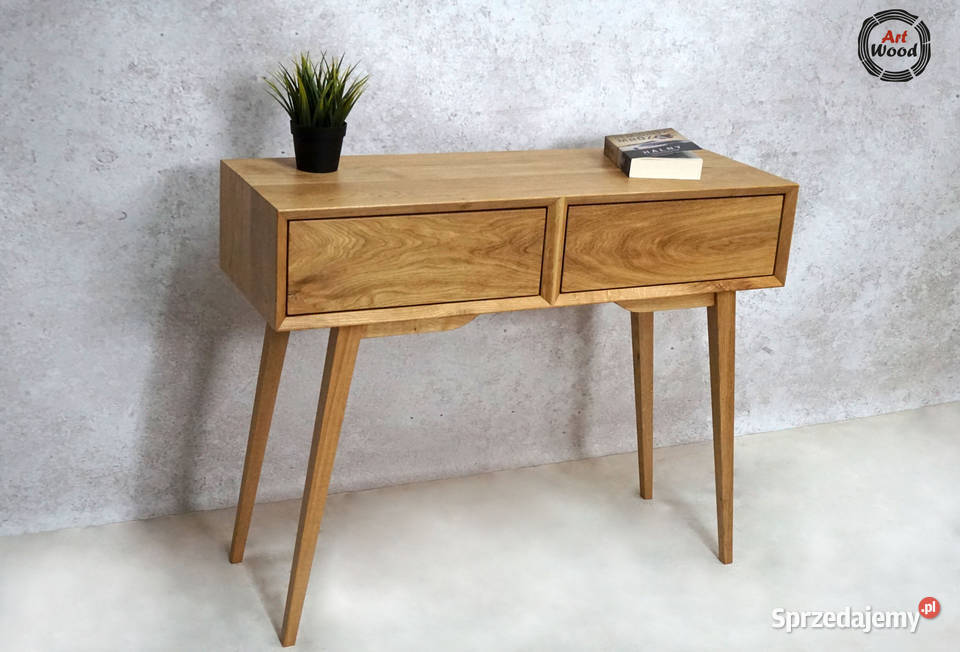 Konsola drewniana konsola dębowa