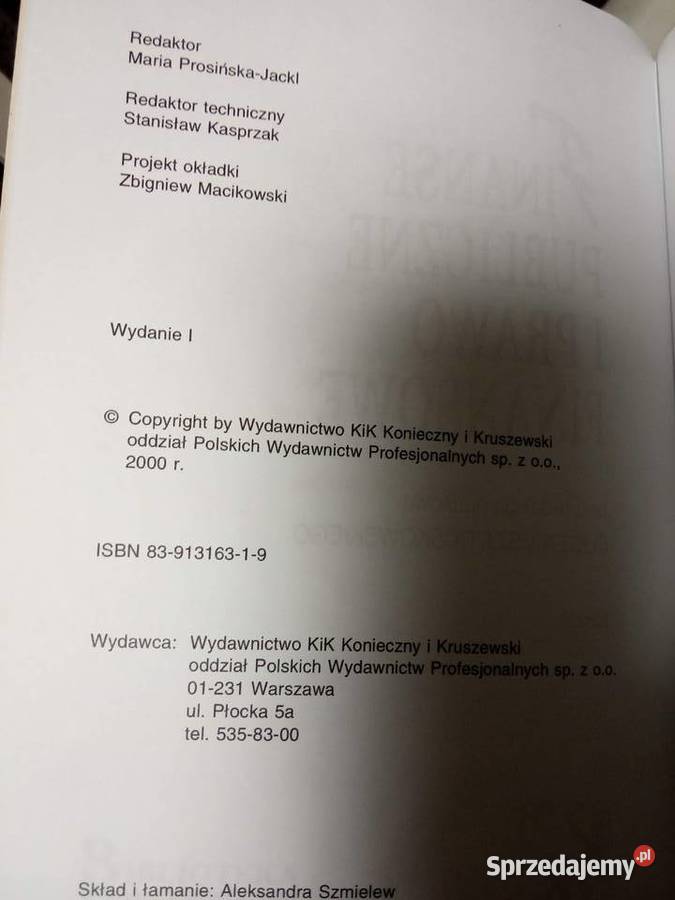 Finanse publiczne i prawo finansowe antykwariaty Antyki, Sztuka, Kolekcje Warszawa