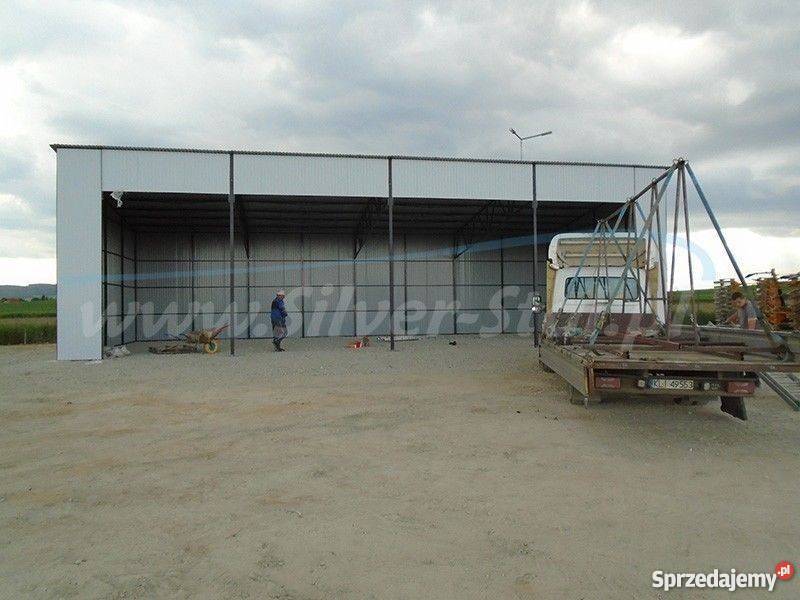 Wiata blaszana 16x8 garaż na maszyny rolnicze Tuchola sprzedam