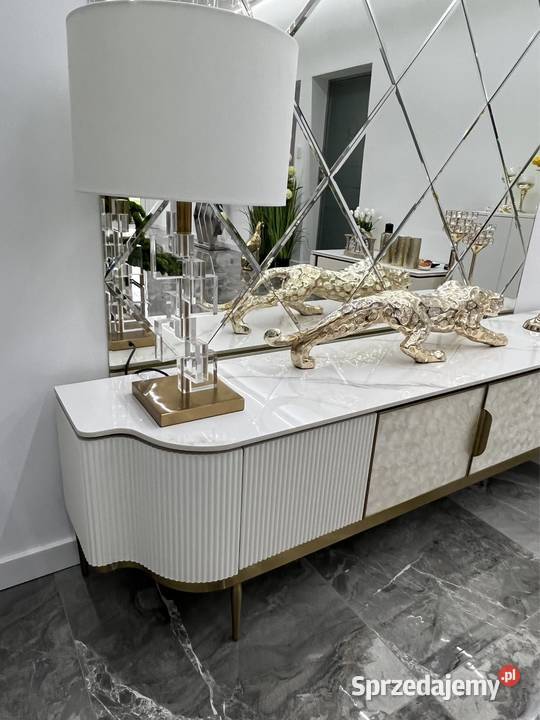 Komoda RTV kremowo złota Champion Glamour RTV Golkowice