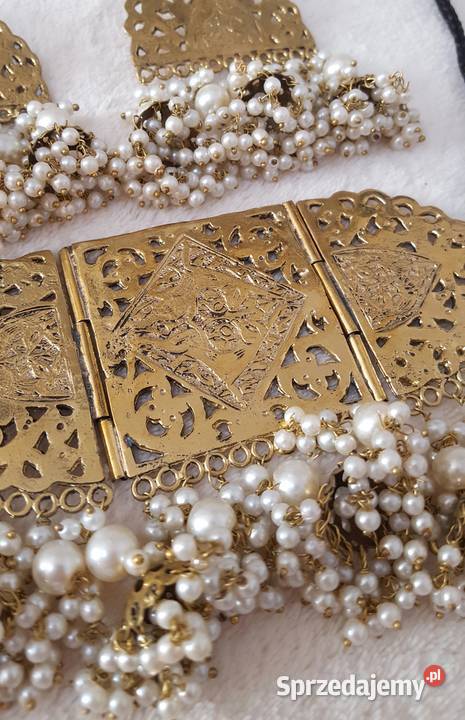 Komplet biżuterii indyjskiej naszyjnik chocker Szczecin