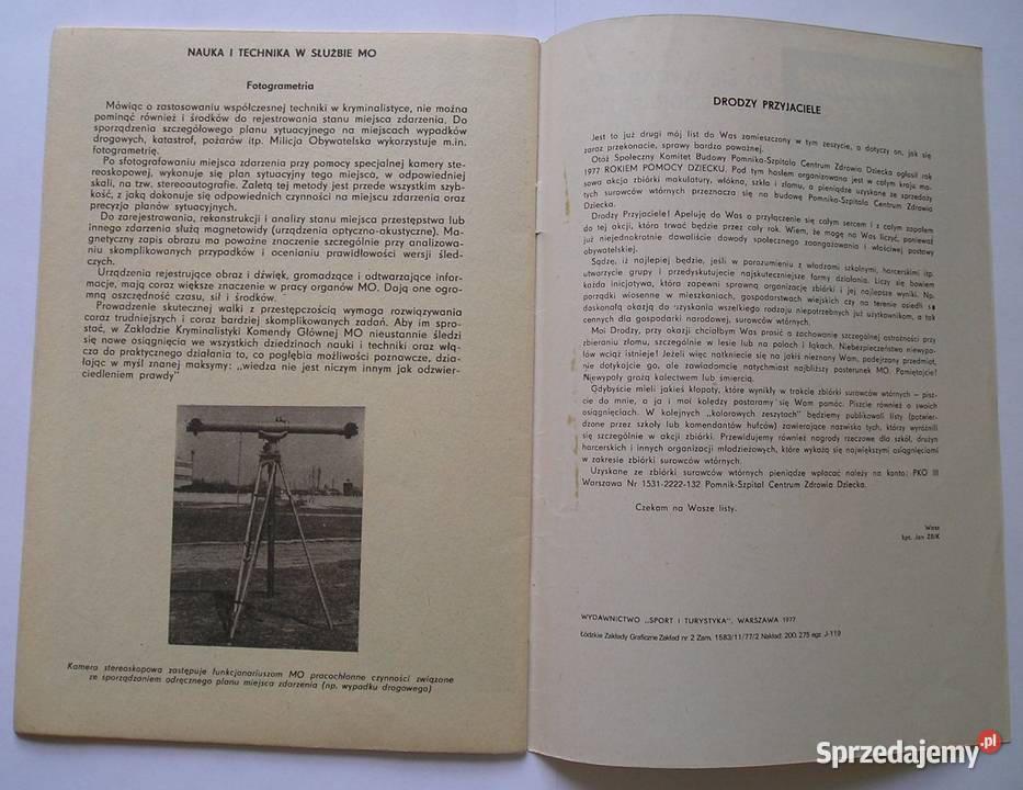 KAPITAN ŻBIK W POTRZASKU 1977 Łódź