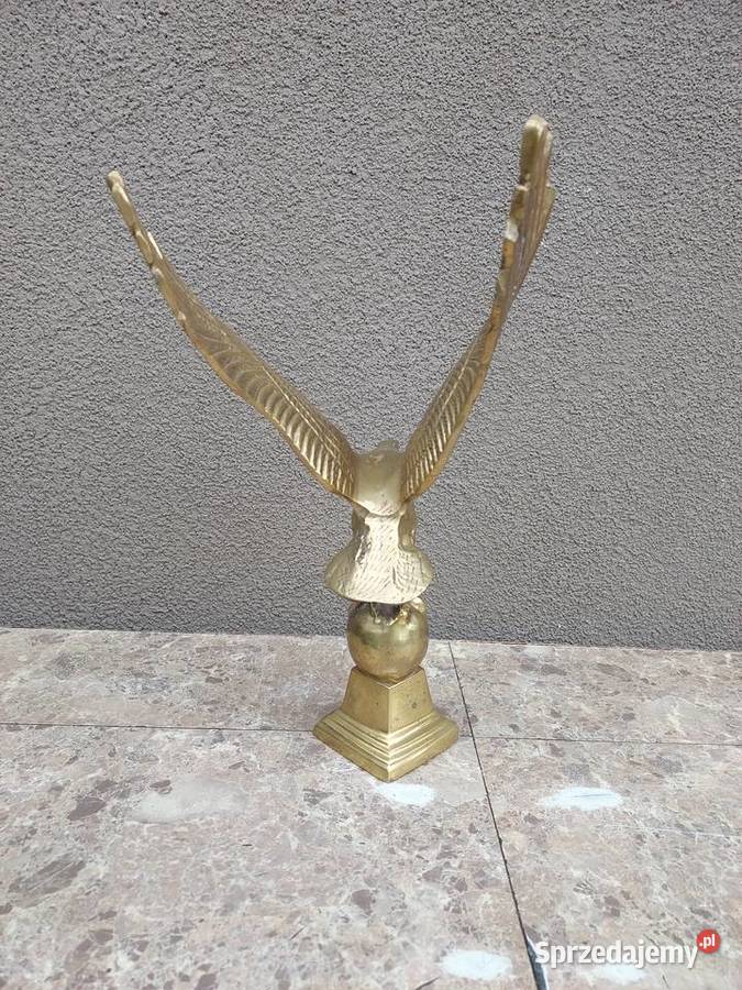 Orzeł stara figurka mosiądz 27 dekoracja ozdoba Tczew
