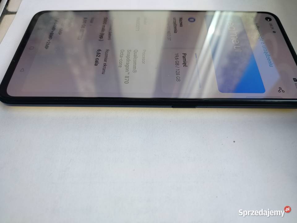 Realme GT Neo 3T 8GB128GB Żółty gwarancja z łódzkie Łódź sprzedam