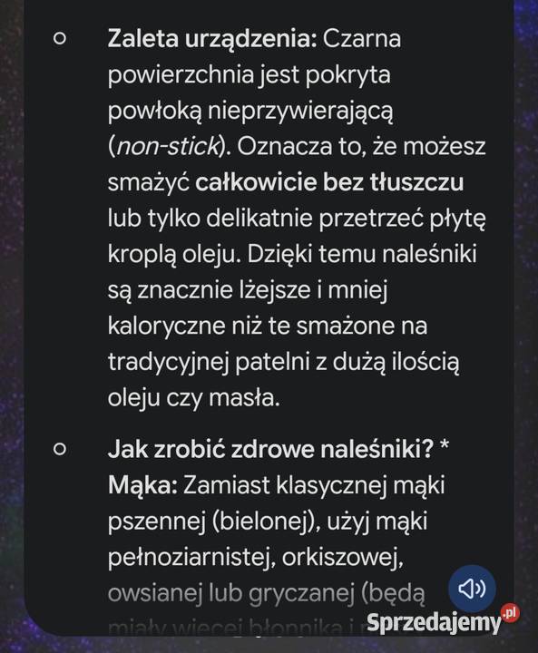 Elektryczna patelnia do naleśników wielkopolskie Zawory