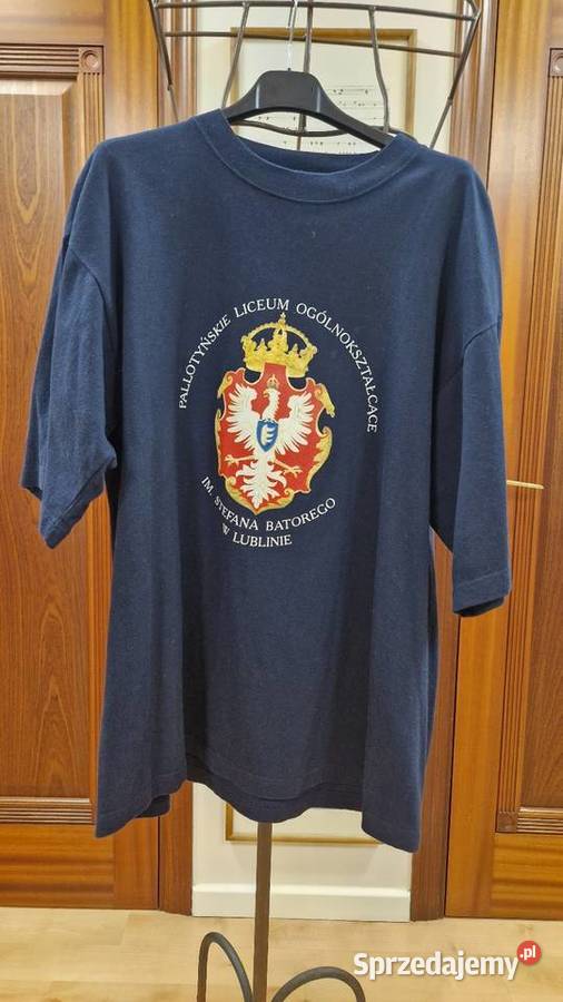 TSHIRT męski bawełniany z nadrukiem granatowy Rozmiar XL sprzedam