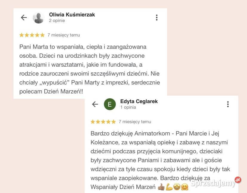 Animacje dzieci na urodziny wesele animator na Warszawa