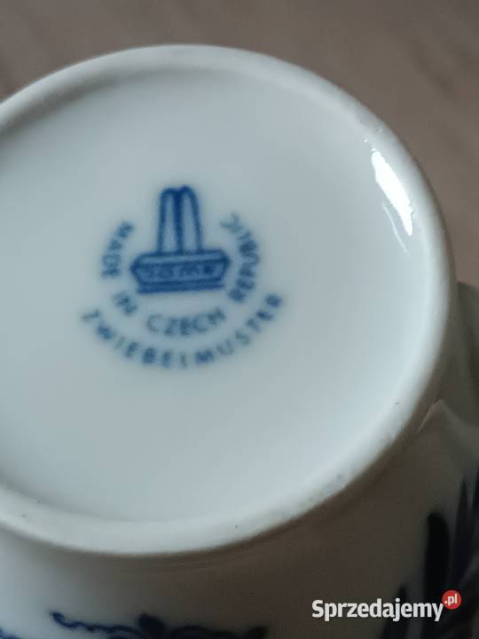 Kubek pijawka wzór cebulowy Porcelana i szkło Gorlice
