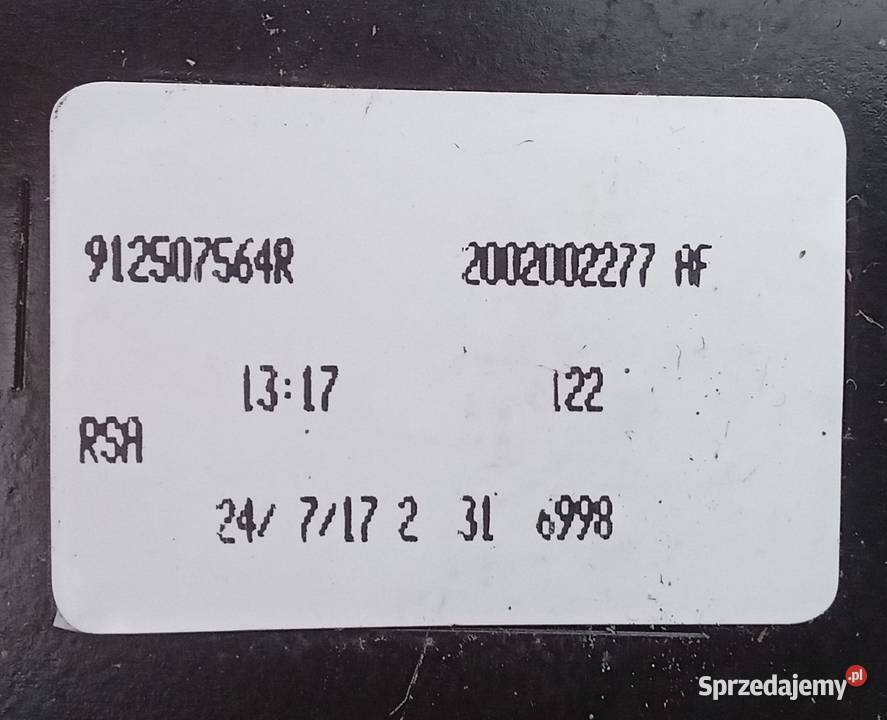 Renault Captur I roleta szyberdachu Przeźmierowo