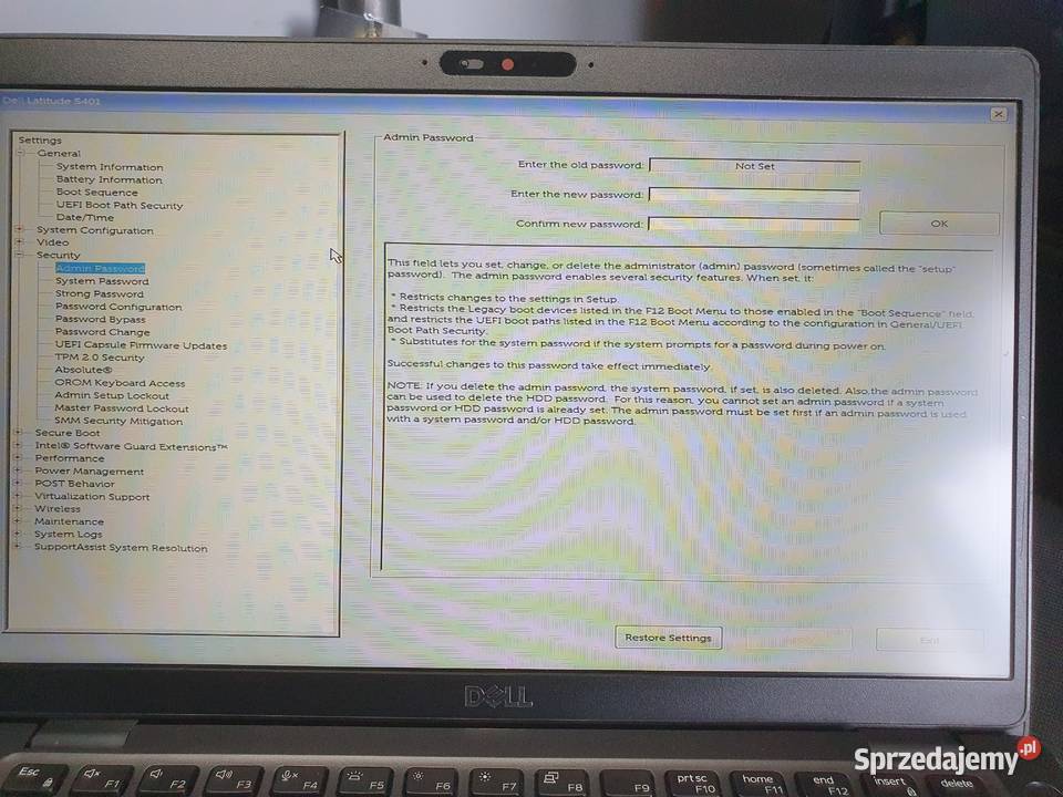 Dell Latitude 5401 i59300H 16GB RAM SSD 256GB Gliwice