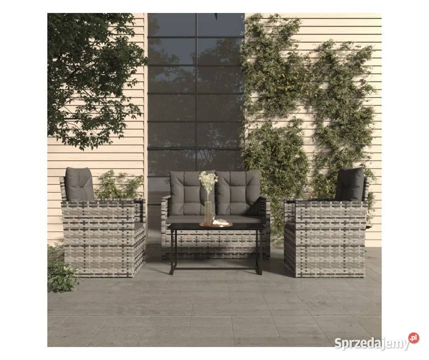 Zestaw mebli ogrodowych sofa dwa fotele stolik Zestawy mebli ogrodowych Dom i Ogród Wschowa