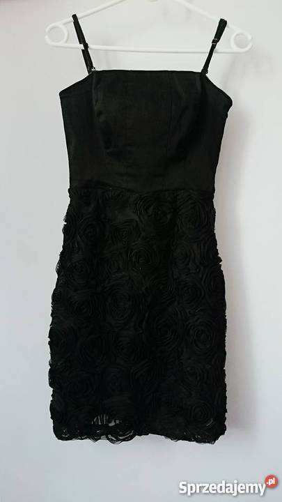 Czarna wzorzysta sukienka Mohito Gdańsk 