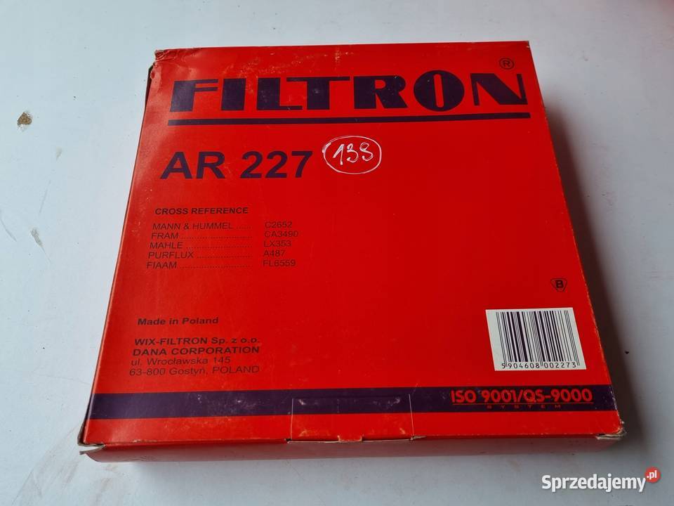 FILTR POWIETRZA Honda Hyundai Mitsubishi Nissan osobowe lubelskie Rudka sprzedam