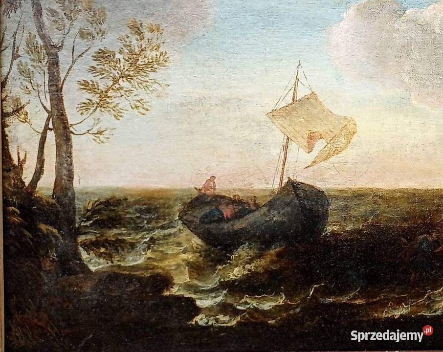 Barokowy obraz olejny 17 wiek Włochy Kartuzy