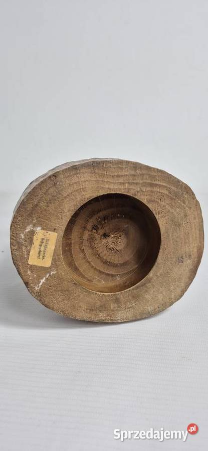 Duża drewniana rzeźba Chłopiec z psem 36 Biłgoraj