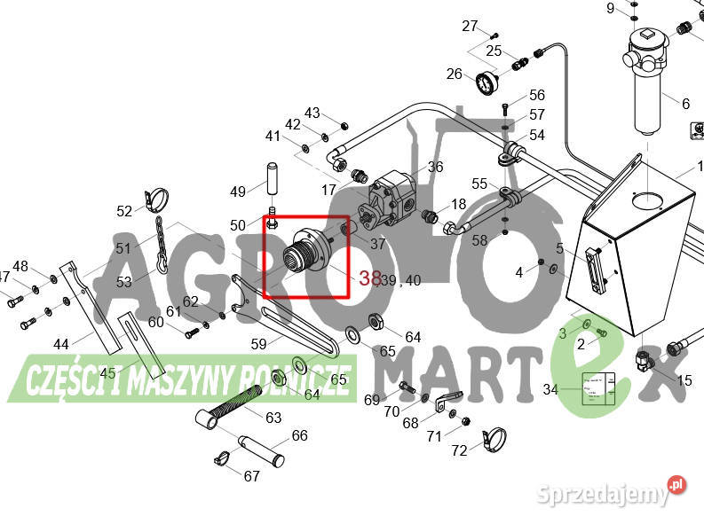 00280157 0280157 280157 ADAPTER 1 38 Z6 HORSCH Wichrów