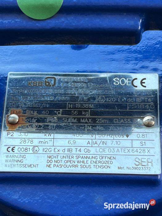 Pompa KSB AMAREX N S50 31kW 400V 76m3H Nowa Tuliszków