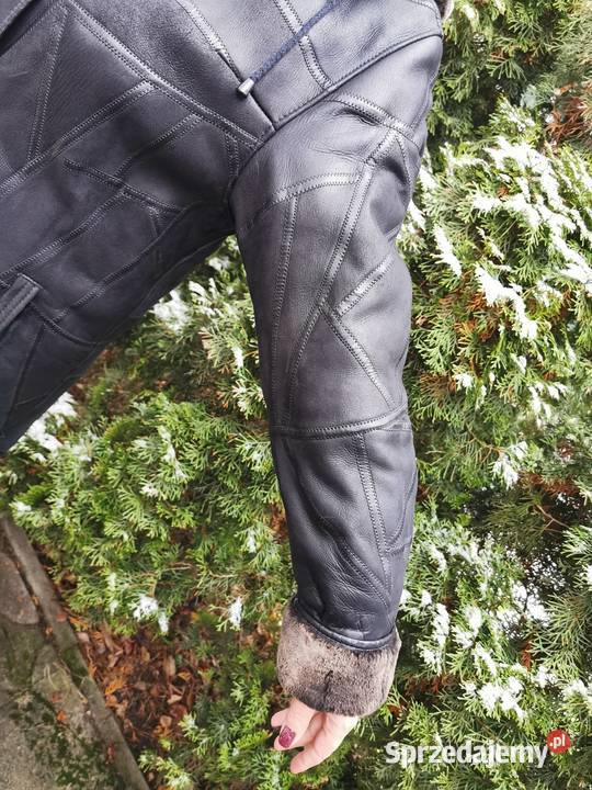 Piękny damski długi kożuch płaszcz kurtka Łódź sprzedam